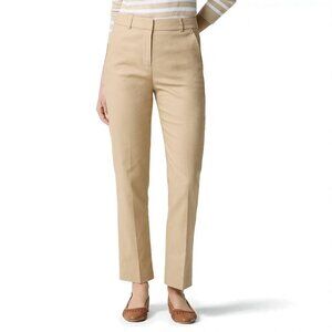 J. Crew Kallie stretch linen-blend straight-leg pant Size 4